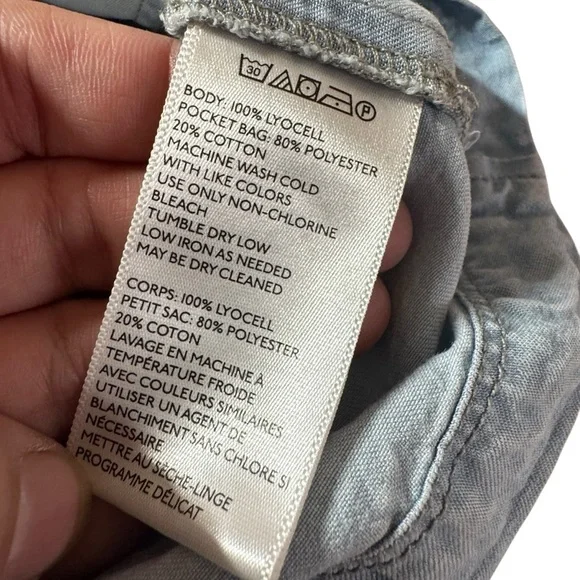 Urban Outfitters Cooperative Dress Chambray Blue Mini Shirtdress Womens XS - Picture 6 of 10